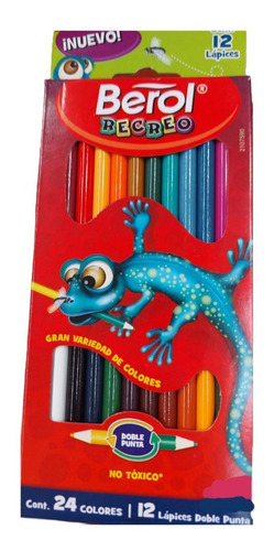 Lápices De Colores Doble Punta Berol 3 Pack 12pzs 24 Colores