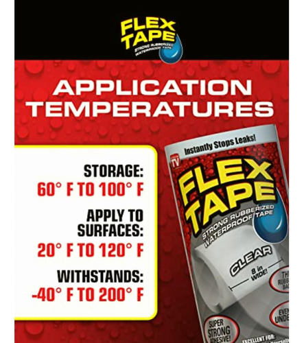 Flex Tape, Mini, Transparente, Cinta Impermeable De Goma