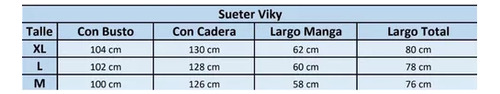 Sueter Vicky Para Mujer Con Cuello Sin Bolsillos
