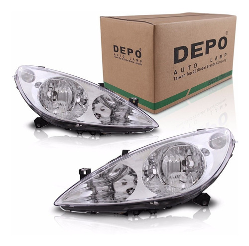 Farol Peugeot 307 2003 2004 2005 Foco Duplo Cromado