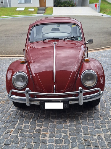 Fusca 68 Grená,3º D, 78.000 Km Originais,placa Preta,coleção