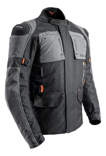 Jaqueta Texx Armor Masculina Preta Cinza Laranja  L