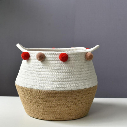 My Cesta De Cuerda De Algodón, Cesta Tejida, Cesta Para L