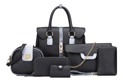 Imagen 1 de 10 de Conjunto De Bolsas Mujer, Hijo-madre Bolsa Nl1084 Más Color