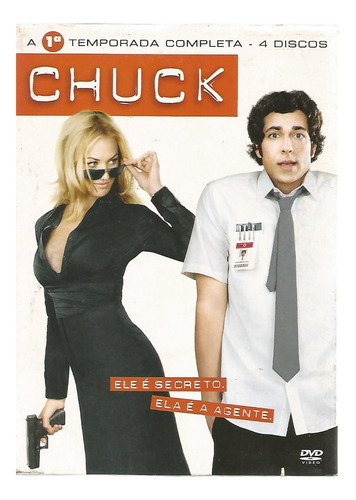 Box 4 Dvds - Chuck - 1ª Temporada Completa - Warner - 2009 (Usado)