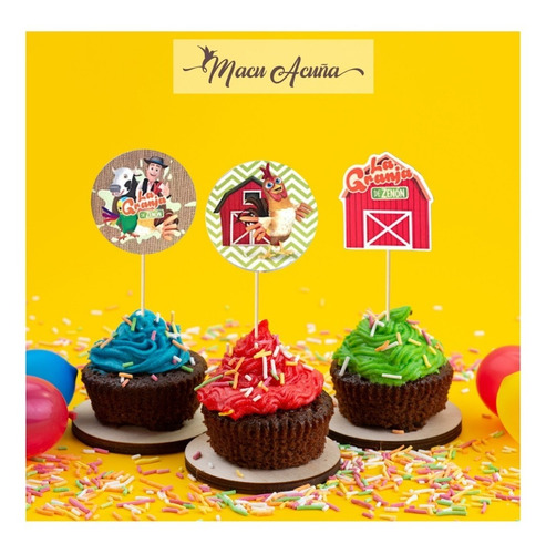 Topper Torta - Pincho Feliz Cumplaños - La Granja De Zenon