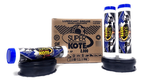 Grasa De Litio Azul Cartucho 397gr 14oz Superkote Pack 10