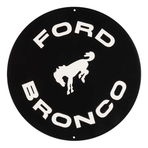 Cartel De Pared De Metal Relieve De Ford Bronco Blanco ...