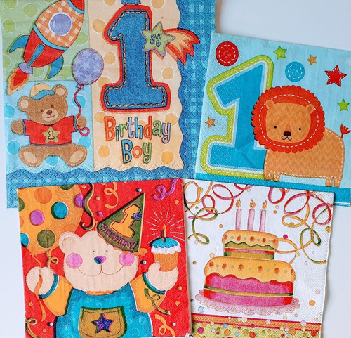 Servilleta Decoupage Set Feliz Cumple Laura Craft