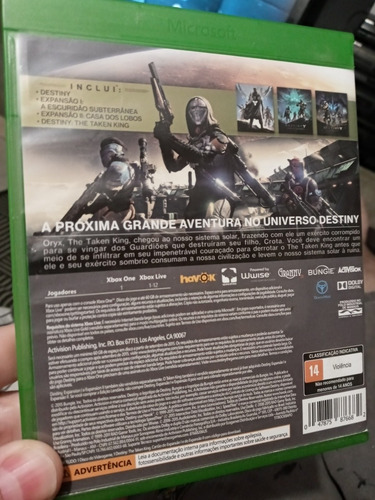 Jogo Xbox One Destiny Midia Fisica