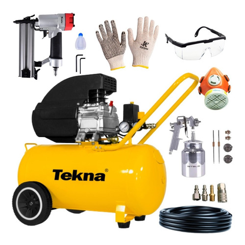 Compressor De Ar Cp8550 Tekna 220v C/ Pinador Pneu + Kit