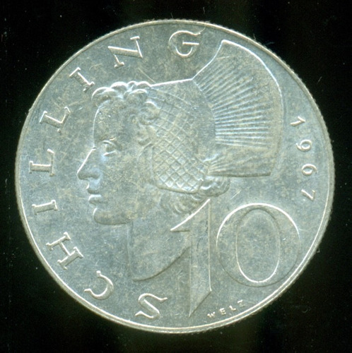 Austria Moneda De Plata 10 Schilling 1967 Km# 2882 Exc+