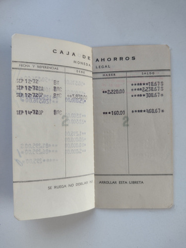 Libreta Caja De Ahorro Banco Santander (Usado)