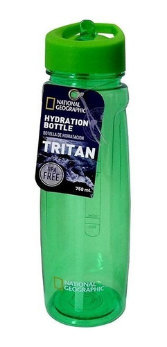 Botella Hidratación Natgeo Tritan Cilindro Verde 750 Ml