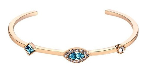 Pulsera Con Cristales Ocean Heart Oh18-102 Baño De Oro