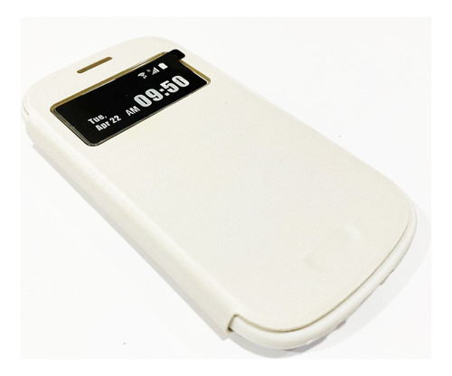 Funda Flip Cover Para Samsung Galaxy S4 Mini Blanco E/g