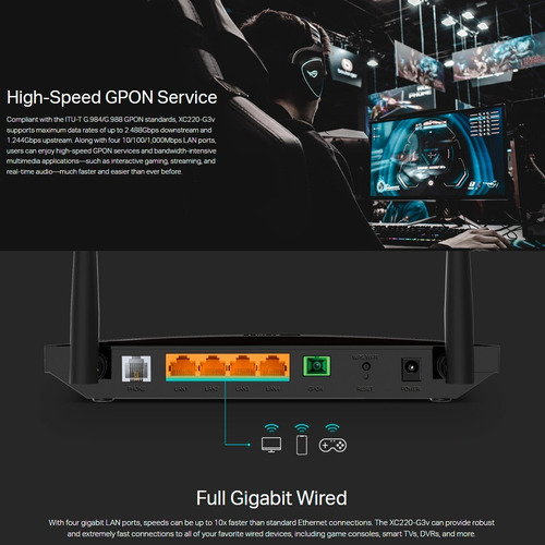 Router Gpon Xc220-g3v Voip Dual Band Gigabit Ac1200 Tp Link