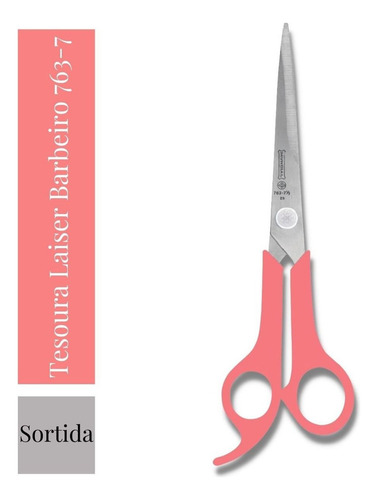 Tesoura Cabelo Laser C/ Descanso Barbeiro Flex 763-7 Sortida