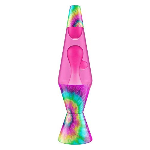 Lámpara De Lava Espiral Rosa Y Tie Dye | 14.5  Pulgada...