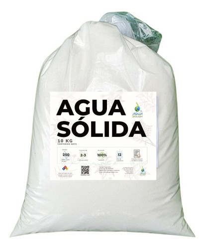 Agua Sólida - Hidrogel Hecho En México Lluvia Riego - 10 Kg