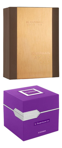 Duo Al Haramain L'aventure Iris + Amber Oud Gold 60ml