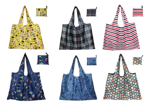 Paquete De 6 Bolsas Reutilizables Para Compras De