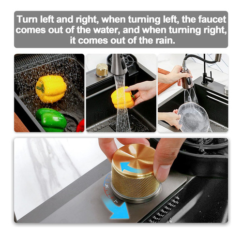 Lavaplatos De Fregadero Cocina Cascada Multifuncional 75x45