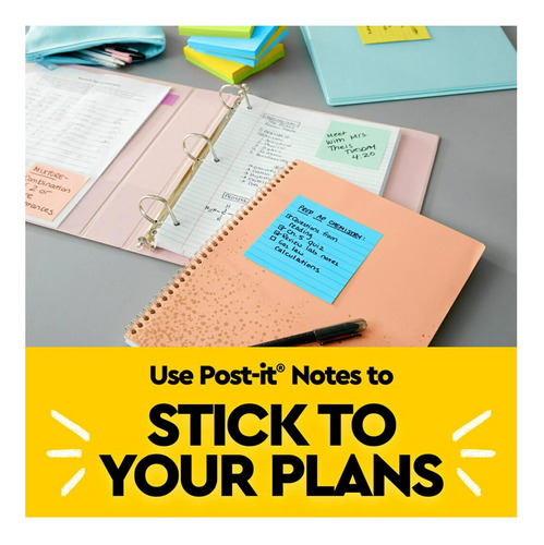 Notas Post-it, 3 In X 3 Pulgadas, 14 Almohadillas De Notas Y