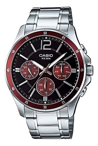 Reloj Casio Caballero Mtp-1374d-5a Metálico Cirucuit