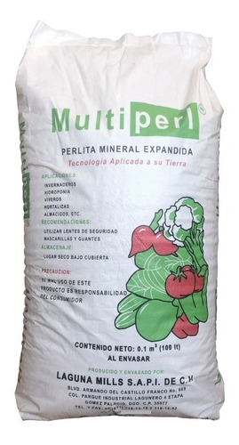 Pack 2 Costales Sustrato Perlita Grado Medio De 100l/14kg