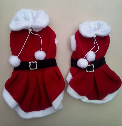 Imagen 1 de 5 de Vestido Santa Claus Talla 6 Para Perra Navidad