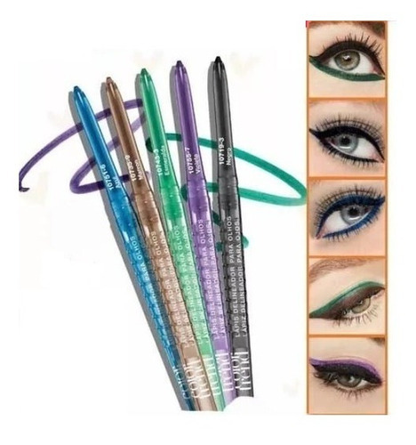 Delineador Retractil Ojos Negro, Marrón, Violeta, Azul Avon Color Marrón