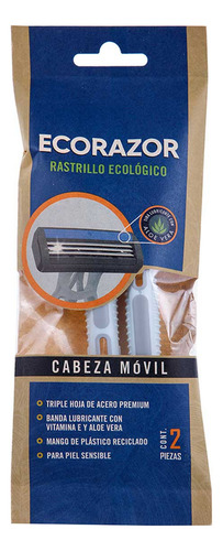 Rastrillo Ecorazor Hombre 3 Hojas 2 Piezas
