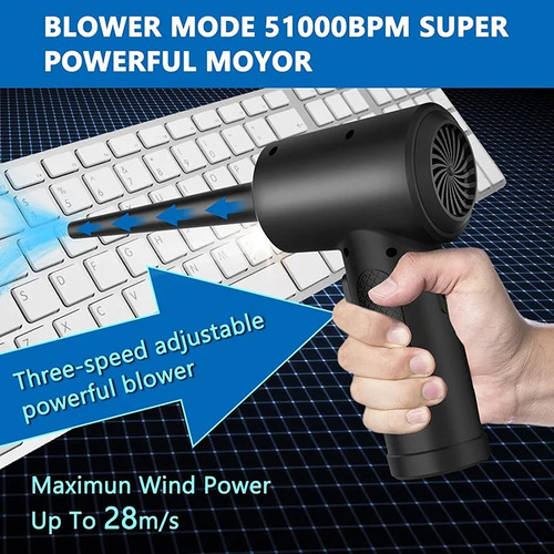 Mini Compresor De Aire Eléctrico Kit Limpieza Limpiar Polvo