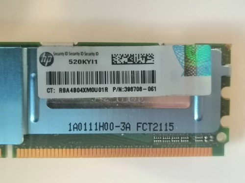 Memoria Micron 4gb 2rx4 Pc2-5300f Hp 398708-061 Ecc