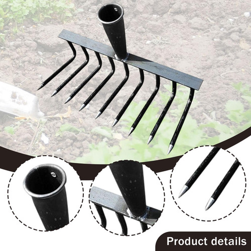 Cabeça De Ancinho De Jardim Para Soltar Solo Com 9 Pontas