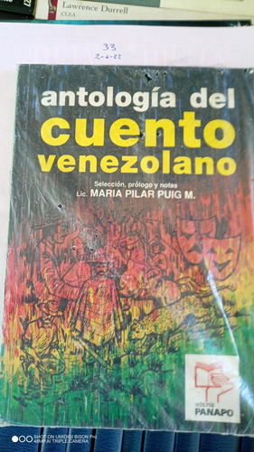 Libro Antología Del Cuento Venezolano. María Pilar