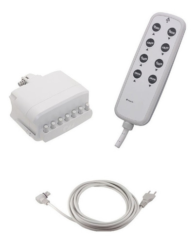 1pç Kit Fonte, Cabo 2p E Controle 8 Botões Cama Hospitalar
