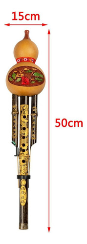 Hulusi Instrumento Musical Chinês Flauta De Cabaça De