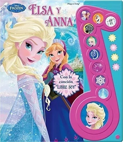 Libro Frozen Disney Elsa Y Anna (con La Cancion Libre Soy)
