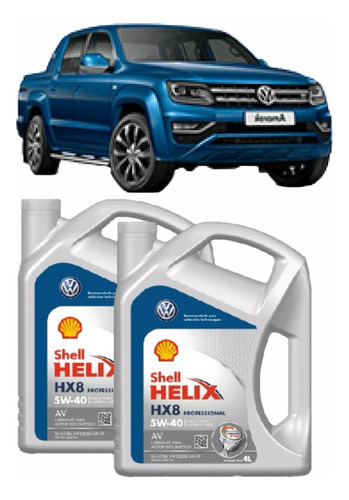 Aceite Shell Hx8 5w40 + Kit Filtros Vw Amarok 2.0 2016- 2023