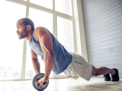 Kit Roda Exercícios Plus Abdominal Funcional Em Casa 2 Pçs