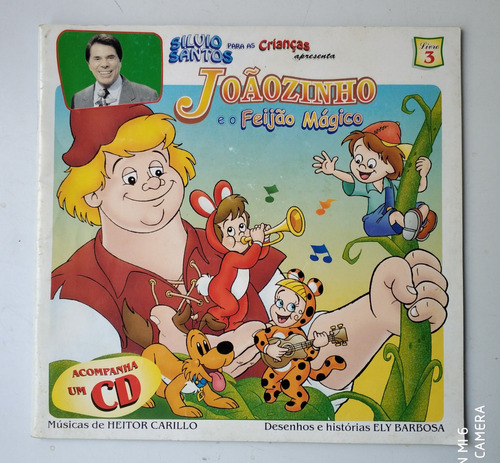 Livreto Silvio Santos Joãozinho E O Feijão Mágico (não Acompanha Cd) 3 Páginas Contém Riscos Com Lapis De Cor