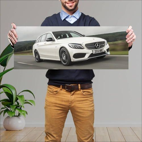 Cuadro 30x80cm Auto 2016 Mercedes Amg C 43 Estat 545