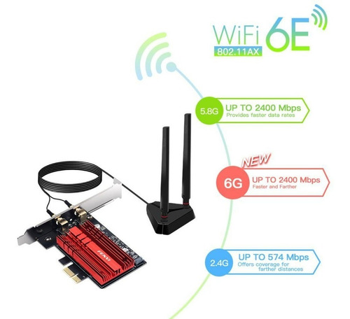 Tarjeta Fenvi Wifi 6 Fenvi Fv-axe3000 Pro Tri-band 5400m