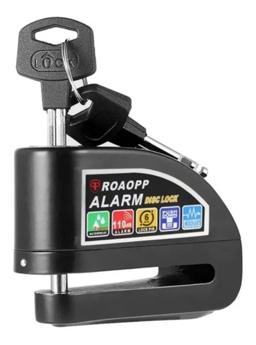 Imagen 3 de 6 de Candado Freno De Disco Con Alarma Para Moto