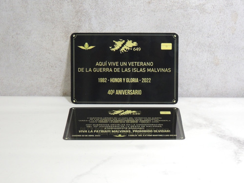 Chapa Malvinas 20x30cm Regalo Ideal Heroes & Veteranos