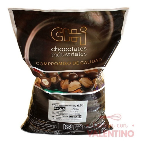 Baño De Moldeo Chocolart Semiamargo - 20kg Granel- Valentino