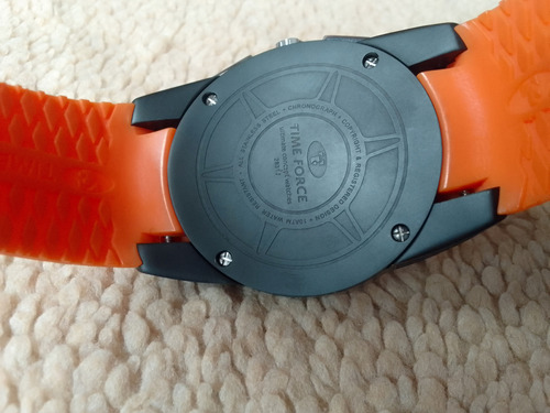 Reloj Deportivo Cronómetro Time Force Naranja Negro Negro-blanco-naranja (Usado)
