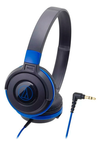 Audio Technica Ath-s100bl Auricular De Vincha Plegable Color Azul